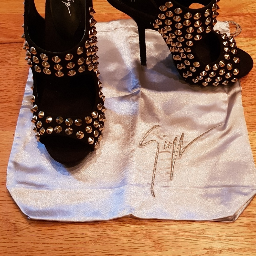 Giuseppe Zanotti Gold Studded Heels